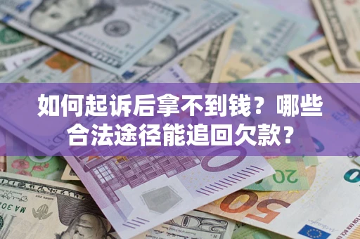 武汉如何起诉后拿不到钱？哪些合法途径能追回欠款？