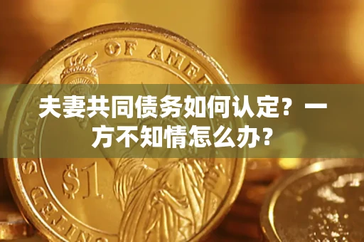 武汉夫妻共同债务如何认定？一方不知情怎么办？