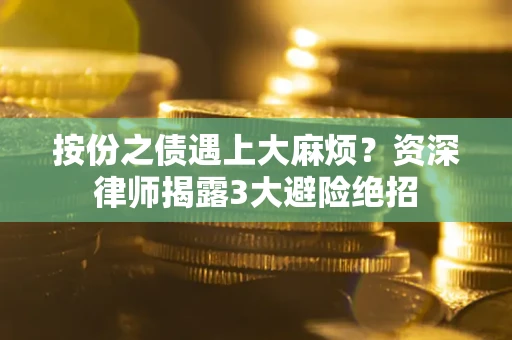 武汉按份之债遇上大麻烦？资深律师揭露3大避险绝招