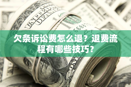 武汉欠条诉讼费怎么退？退费流程有哪些技巧？