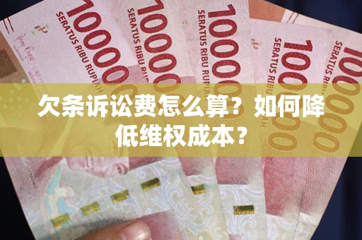 武汉欠条诉讼费怎么算？如何降低维权成本？
