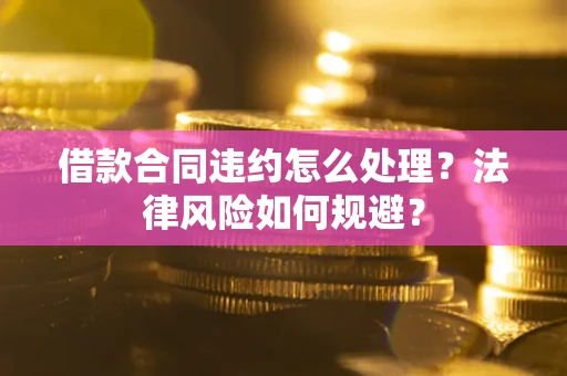 武汉借款合同违约怎么处理？法律风险如何规避？