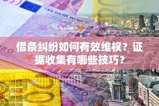 武汉借条纠纷如何有效维权？证据收集有哪些技巧？