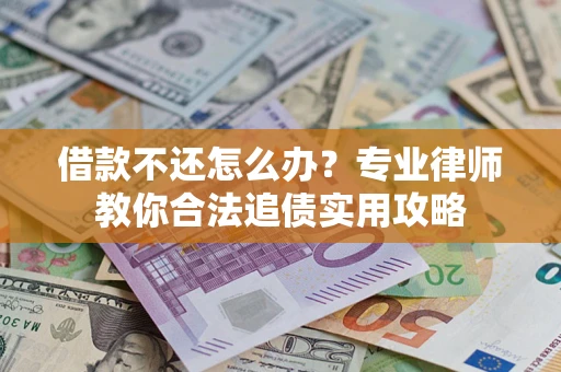 武汉借款不还怎么办？专业律师教你合法追债实用攻略